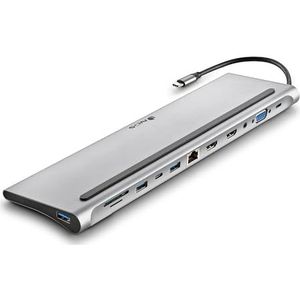 NGS Wonder Dock 12 - USB 3.0 Type-C hub, 12-in-1 multiport hub, snel opladen Power Delivery, HDMI, VGA, RJ45, SD/TF, brede compatibiliteit (laptops, MacBook, mobiel), compact