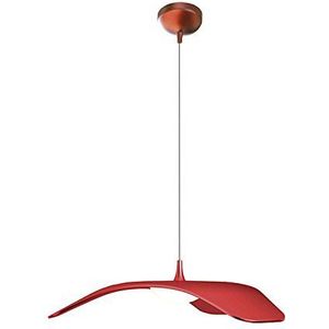 Homemania Tetto Hanglamp, staande lamp, rood van metaal, 34 x 34 x 120 cm, 1 x LED, 10 W, 1050LM 4200 K, natuurlijk wit licht