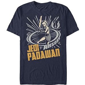 Star Wars Ahsoka Padawan Organic T-shirt met korte mouwen, uniseks, marineblauw, XXL, marineblauw, XXL, Navy Blauw