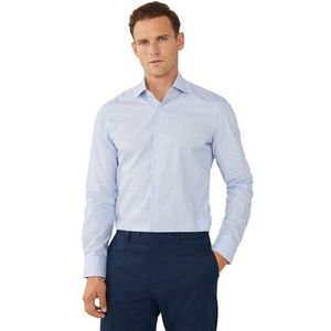 Hackett London Chemise Filafil Bengal pour homme, Bleu (bleu/blanc)., 38