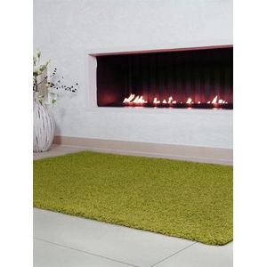 Benuta Swirls Shaggy hoogpolig tapijt kunstvezel groen 80x150 cm