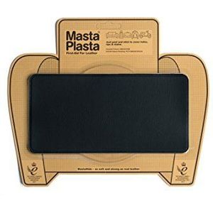 MastaPlasta Hoogwaardige lederen reparatiesticker, zwart, 20 x 10 cm, instant meubelkwaliteit patch voor banken, auto-interieur, tassen, jassen, vinyl en