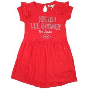 Lee Cooper Robe décontractée Vestido Niña pour fille, rot, 4 ans