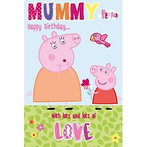 Officiële Peppa Pig verjaardagskaart voor mama, verjaardagskaart voor mama, eco-kaart voor papa, verjaardagskaart, recyclebaar, officieel gelicentieerd product