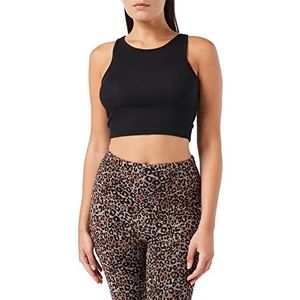 Urban Classics Dames cropped rib top dames T-Shirt (1-Pack), zwart (black 7), M