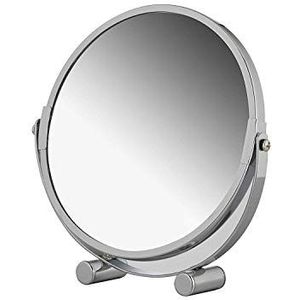 axentia Staande spiegel vergrotingsspiegel 3-voudige vergrotingsspiegel rond Ø ca. 17 cm scheerspiegel voor badkamer badkamerspiegel chroom