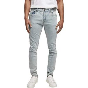 Urban Classics Heren Slim Fit Zip Jeans Broek, Lichte wassing