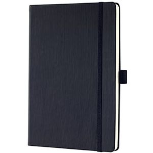 SIGEL CO121 Premium notitieboek met kleine ruitjes, A5, hardcover, zwart - Conceptum