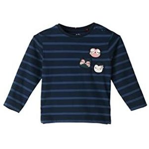 s.Oliver T-shirt à manches longues unisexe pour bébé rayé, bleu foncé, 92