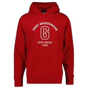 Sweat à capuche graphique, rouge rubis, M