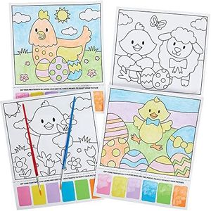 Baker Ross FX485 magische schilderafbeeldingen voor Pasen - 10 stuks, aquarelschilderset voor kinderen