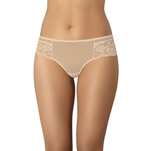 Teyli Braziliaanse slip met kanten rok voor dames, Beige