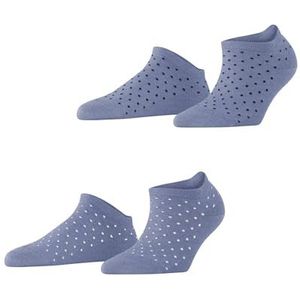 ESPRIT Dames Fine Dot 2-pack ademende sokken duurzaam biologisch versterkt katoen duurzaam zacht op de huid fantasiepatroon multipack set van 2 paar, Blauw (Jeans Melange 6458)