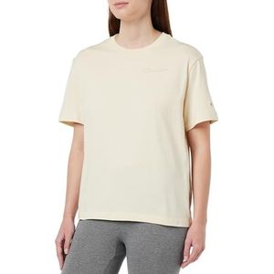 Champion Rochester 1919 Eco Future W - Athletic Organic Cotton Jersey Combed Relaxed Crewneck T-shirt voor dames, Zandgeel