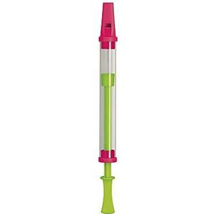Fuzeau - 2552 - Schuiffluit, transparant, diameter 2,2 cm, schuiver 26 cm, blaasinstrument voor kinderen, ideaal voor het leren van muziek, in roze en groen, vanaf 3 jaar