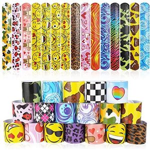 flintronic Slap Bands voor kinderen, 30 stuks, meerkleurige snap-armbanden voor kinderen, jongens, meisjes, verjaardag, slap banden, slap-armbanden voor kinderen voor verjaardag