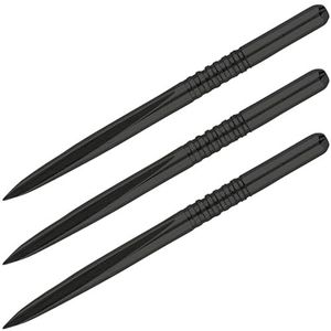 Unicorn Volute dartpijlen van staal, geribbeld, zwart, 36 mm