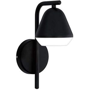EGLO Wandlamp Palbieta, 1 lichtpunt, industrieel, modern, wandspot binnen van staal en kunststof, woonkamerlamp, hallamp in zwart, gesatineerd, GU10-fitting