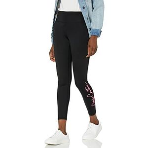 Juicy Couture Legging de performance taille haute avec logo script pour femme, Noir juteux, S