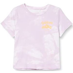 NAME IT Nkfvelukka Ss Top H Short T-shirt voor meisjes, Orchidebloesem