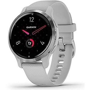 Garmin Venu 2S Multisport GPS-smartwatch met AMOLED-display, lange batterijduur (10 dagen), zilver met grijze band, 40 mm behuizing (gereviseerd)