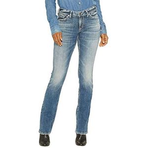 Silver Jeans Suki Curvy Fit Mid Rise Slim Bootcut Jeans voor dames, vintage stijl, maat M, 30 W x 33 L, Middelgrote vintage stijl.