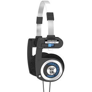 Koss Portapro Classic On-ear stereo-koptelefoon, open oorkussens, kabel van 1,2 m, 15- 25.000 Hz, 3,52 mm mannelijke jackstekker, zwart/grijs/blauw