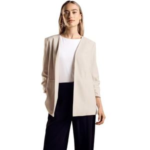 STREET ONE Open blazer, glad zandbeige, 36, Beige zand glad