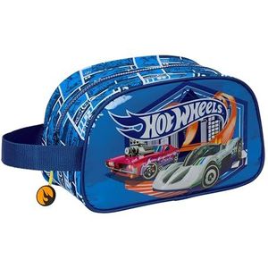 Hot Wheels Sonny - Medium schooltas met handvat, kinderetui, aanpasbaar aan de trolley, gemakkelijk te reinigen, comfortabel en veelzijdig, kwaliteit en sterkte, 26 x 12 x 15 cm, kleur blauw, Navy