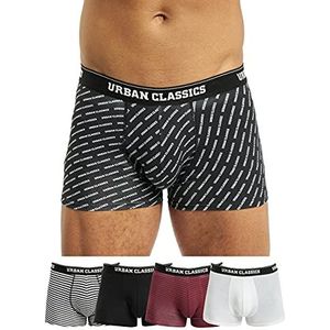 Urban Classics Heren boxershorts kleur: brgd/dkblu/wit/zwart/wit/apop+blkKleur: brgd/dblu/wit/zwart/wit/logo/zwart, 4XL
