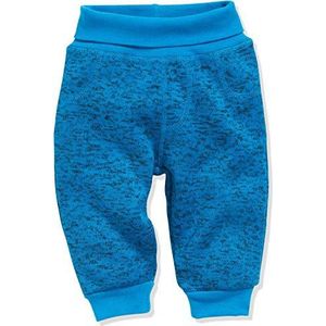 Schnizler Pompbroek, gebreide fleece met gebreide tailleband, sportbroek, uniseks, baby, blauw (blauw 7)