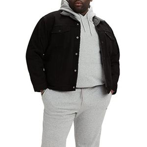 Levi's Sherpa Truckerjack voor heren, Big & Tall zwart, 4XL, grote maten, hoog, zwart