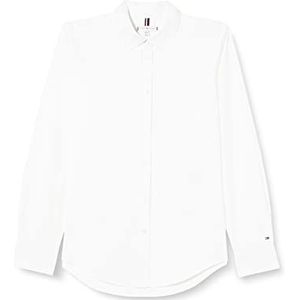 Tommy Hilfiger Monogram Co Regular Shirt Ls Woven Shirts / Tops Dames, Th Optic White, 46, Th Optic White