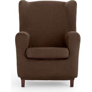 ECOMMERC3 Universele en veelzijdige oorfauteuilhoes - Stoelhoes in bruine kleur beschermt eenvoudig te plaatsen voor rugleuning, zitting en armen