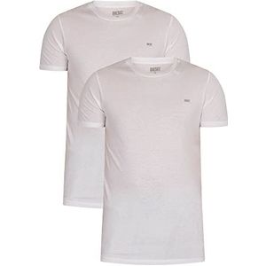 Diesel Umtee-Randal-Tube-twopack T-shirt voor heren, verpakking van 2 stuks, Wit.