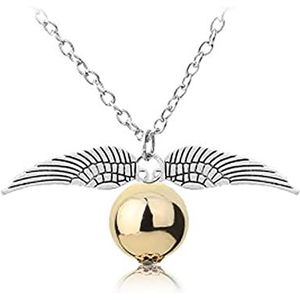 ysister gouden vliegen ketting potter armband voor Potter fans geschenken collectie of decoraties magische cosplay kostuum sieraden creatief cadeau harry merchandise, 50 cm, zink, Zink