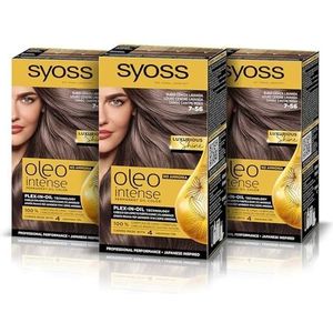 Syoss Oleo Intense kleuring 7-56 asblond lavendel permanente haarkleur zonder ammoniak professionele dekking van wit haar styling resultaten