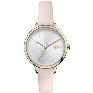 Lacoste 2001101 Analoog Quartz Dameshorloge met Roze Lederen Band - 2001101, Roze, Riem