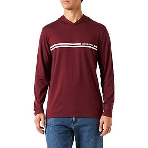 Jack & Jones Jacwilliam Jersey Hood Sweatshirt met capuchon voor heren, Windsor Wine