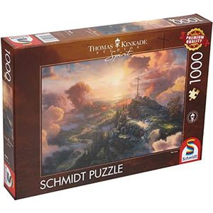 Schmidt Spiele 59679 Thomas Kinkade, Spirit, Het Kruis, puzzel van 1000 stukjes, kleurrijk