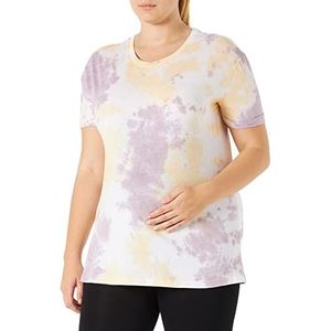 SUPERMOM Tie Dye T-shirt voor dames, korte mouwen, wit – P915, 44, Tarwe nieuw - P915