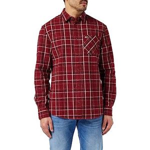 Tommy Jeans Tjm Clsc Dm0dm17253 geruit overhemd met zak, casual overhemden voor heren, Rood geruit