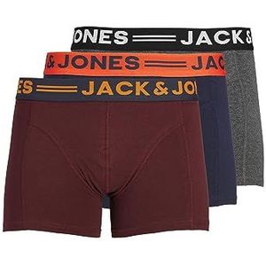 Jack et Jones Boxershorts voor heren, meerkleurig (bordeaux), L