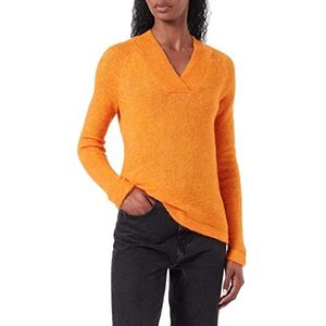 ICHI Ihkamara V Ls dames sweater, 161164/Orange Peper, XL, 161164/sinaasappel peper