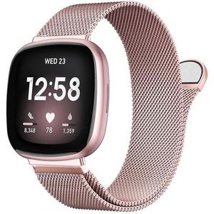 Issinlky Metalen armband, compatibel met Fitbit Versa 3/Fitbit Versa 4, roestvrij staal, reservearmband voor Fitbit Sense 2/Fitbit Sense smartwatch