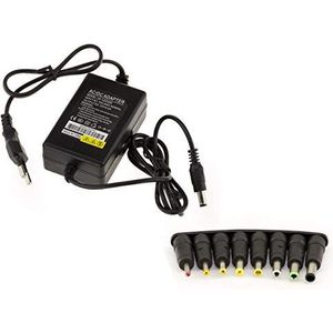 Kalea Informatique Externe stroomvoorziening 220 V – uitgang 12 V DC 2 A – met 8 aanpasbare stekkers (1,35 x 3,50/1,70 x 4,00/1,70 x 4,80/1,70 x 5,50/2,50 x 5,50 met pin/2,50 x 50 x 50 x 50 x 50 x 50 x 50 x 50 x 50 x 50 mm. 5. 50/3,00 x 6,30/4,40 x 6,00 met pin)