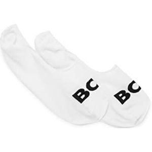 BOSS Heren 2P SL Uni Logo CC onzichtbare sokken van katoenmix, white100