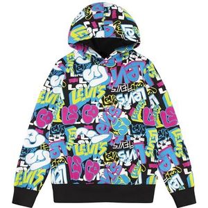 Levi's Sweat à capuche LVB JAM ON IT AOP pour enfants, Météorite, 3 ans