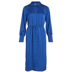 Vila Viellette L/S Shirt Jurk - Noos Damesblouse, Lapis blauw