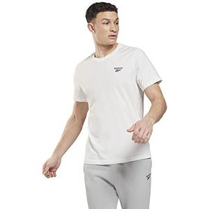 Reebok Ri Left T-shirt voor heren, Chest Logo Tee, Wit.